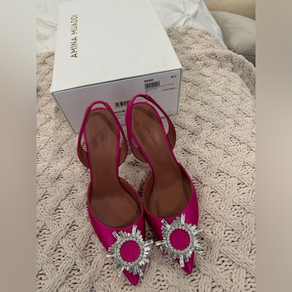 Amina Muaddi Begum pink size 36.5 - Picture 1 of 4